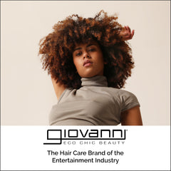 GIOVANNI product in hand demonstrating easy application and detangling benefit