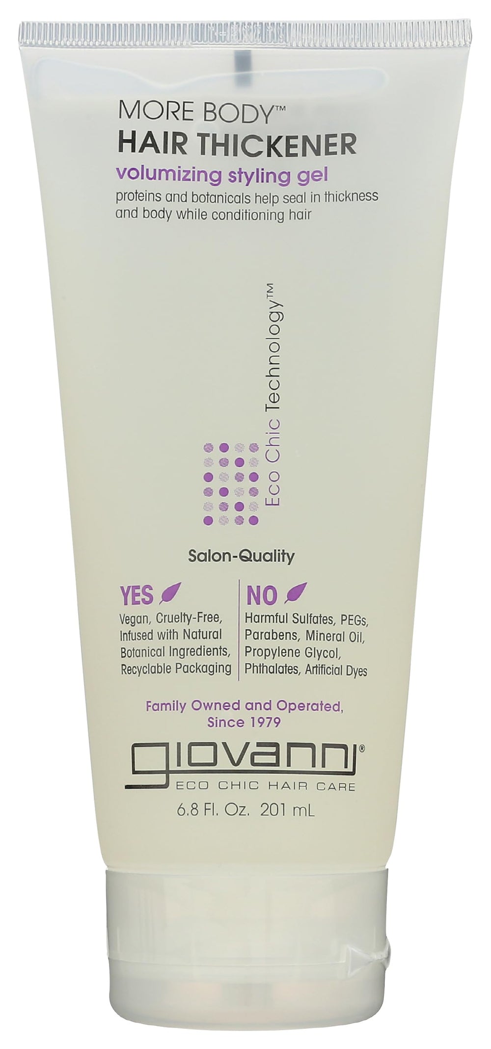 GIOVANNI front packaging showing product and size with clear branding and benefits