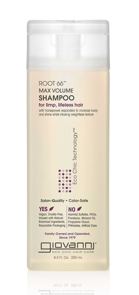 Giovanni Root 66 front bottle showing product branding and volume benefit