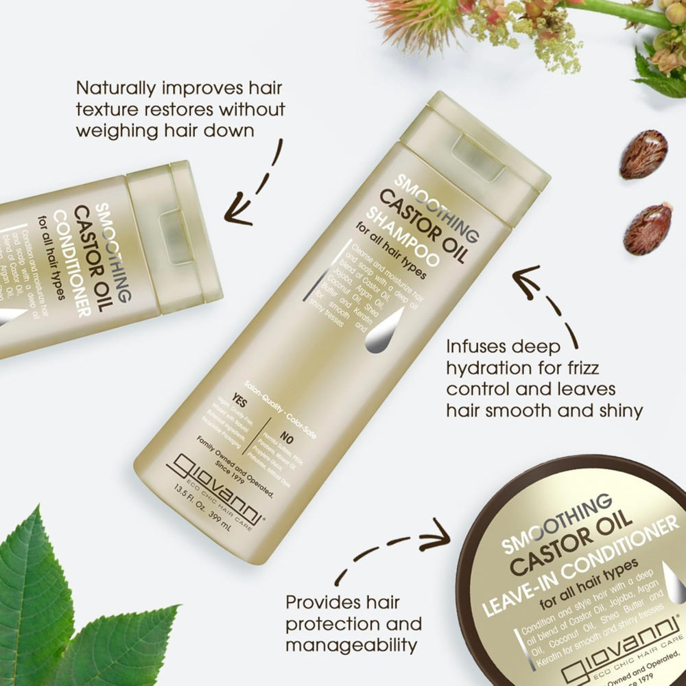 GIOVANNI creamy shampoo texture poured in hand for visible hydration