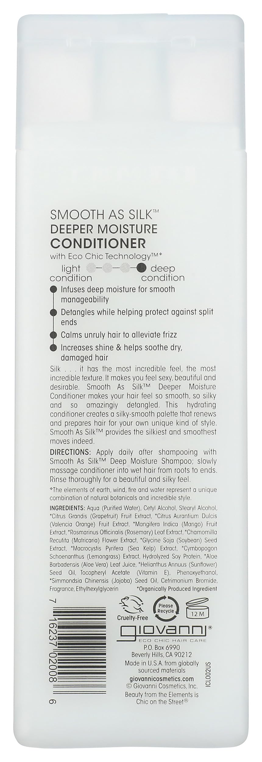 GIOVANNI creamy pour texture demonstrating smooth slip benefit