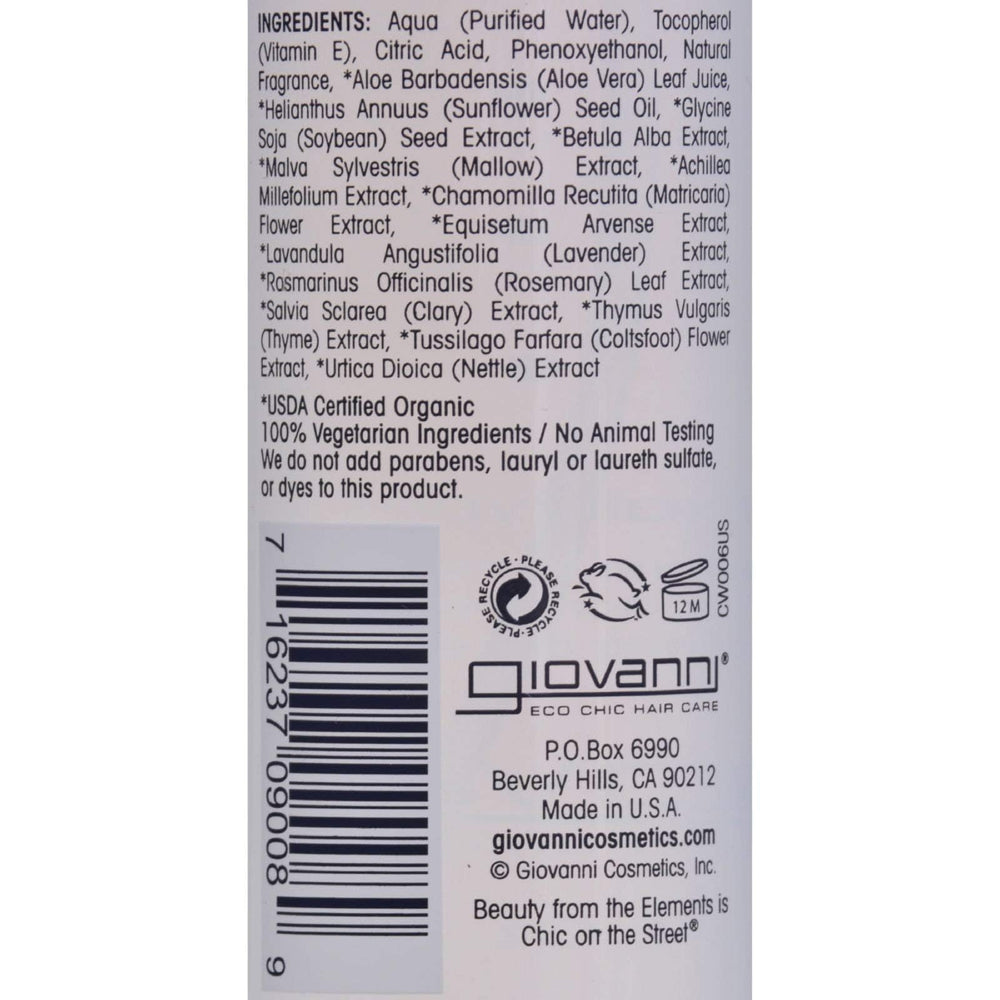 Giovanni misting on curly hair for smoother, frizz-free results