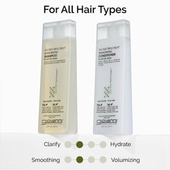GIOVANNI shampoo in shower hand showing scalp massage benefit during use