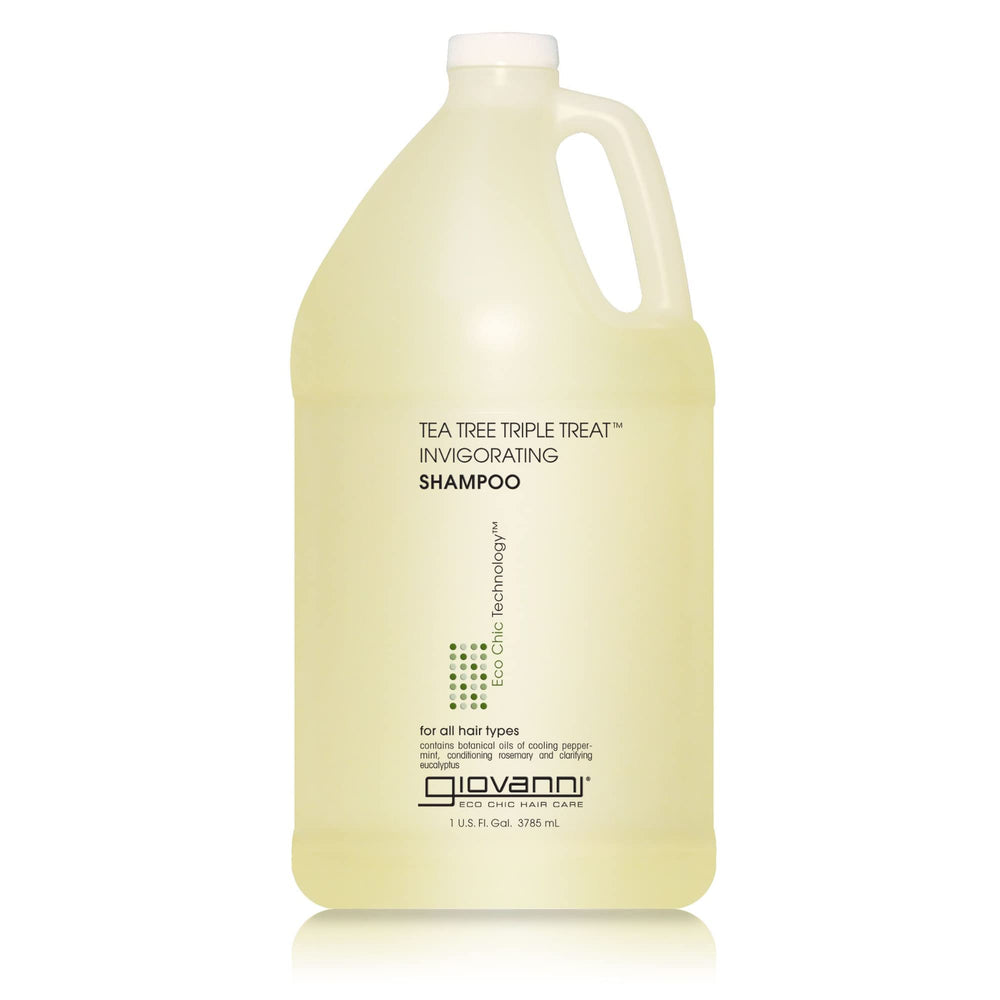 GIOVANNI front bottle view highlighting 128 fl oz size and brand benefits