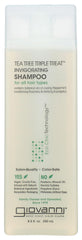 GIOVANNI front bottle view showing label and cooling shampoo benefit