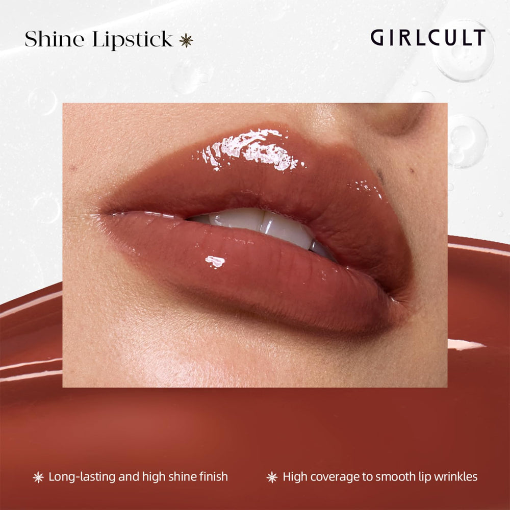GIRLCULT L10 on lips in lifestyle shot showing natural glossy tint