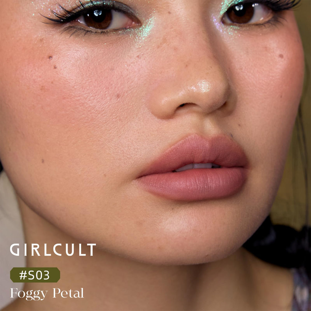 GIRLCULT swatch on hand demonstrating true S03 pigment and buildable payoff