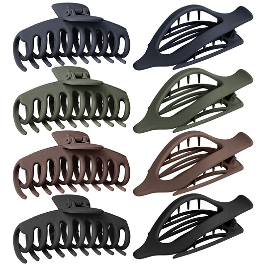 GIRLOLIIAR front set packaging shows 8 neutral matte clips, perfect for everyday styling