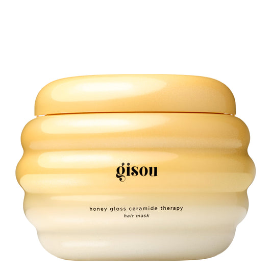 Gisou front jar and box showing packaging and glossy finish benefit