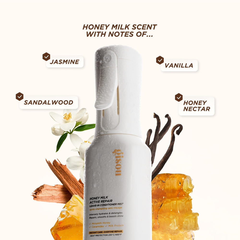 Gisou used before heat styling to help protect and smooth hair