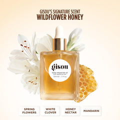 Gisou bottle in bathroom styling scene demonstrating everyday routine benefit
