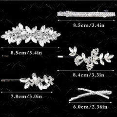 GIYAWA single bobby pin with crystals viewed up close for secure decorative hold