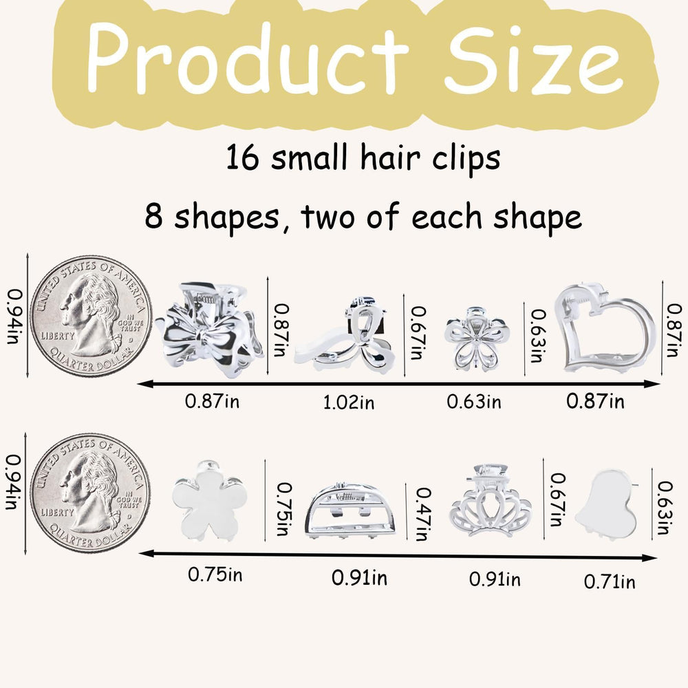 GIYAWA clips securing bangs in hair, neat hold and decorative finish