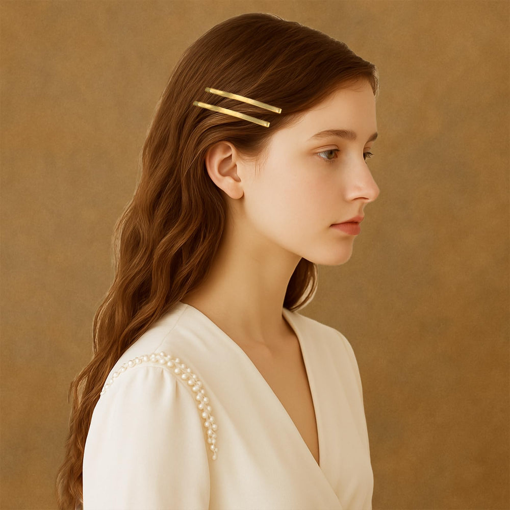 GIYAWA flat pin edge detail displaying smooth finish to prevent hair snagging