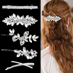 GIYAWA front view of five silver clips showing set and packaging, elegant giftable look