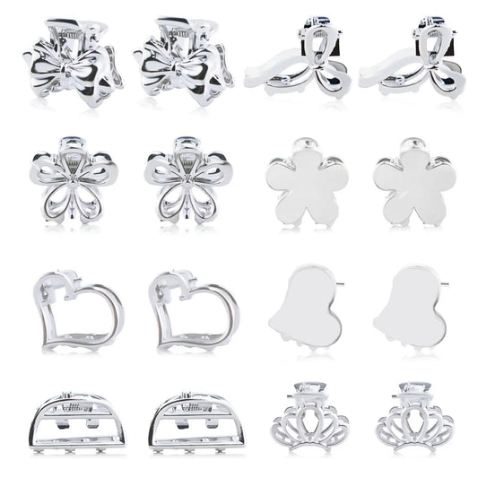 GIYAWA front pack of 16 metal hair clips, compact set for travel