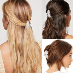 GIYAWA clip worn in bridal updo, provides decorative event finish