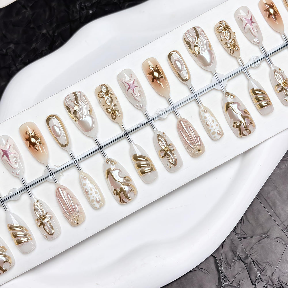 GJJBQTT scale comparison with natural nails to choose correct press-on sizes accurately