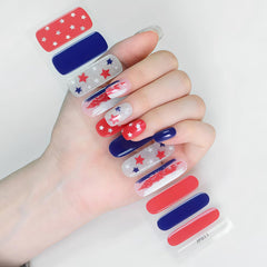 GJJBQTT nail strip curing under UV lamp demonstrating glossy finish and durable wear benefit