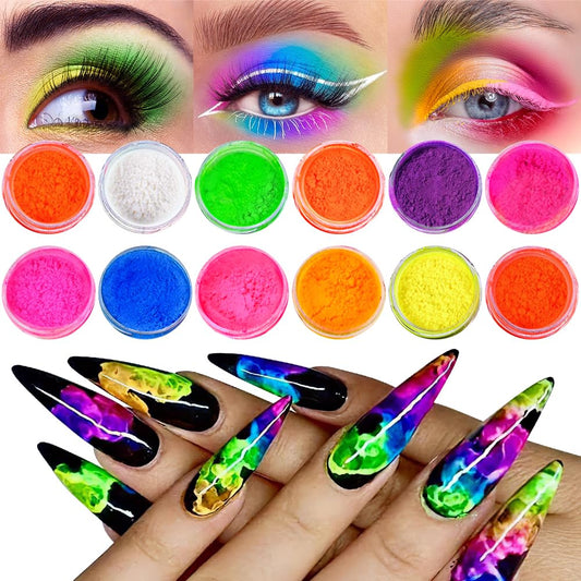 GJNL front packaging showing 12 neon pigments and benefits for bold nails