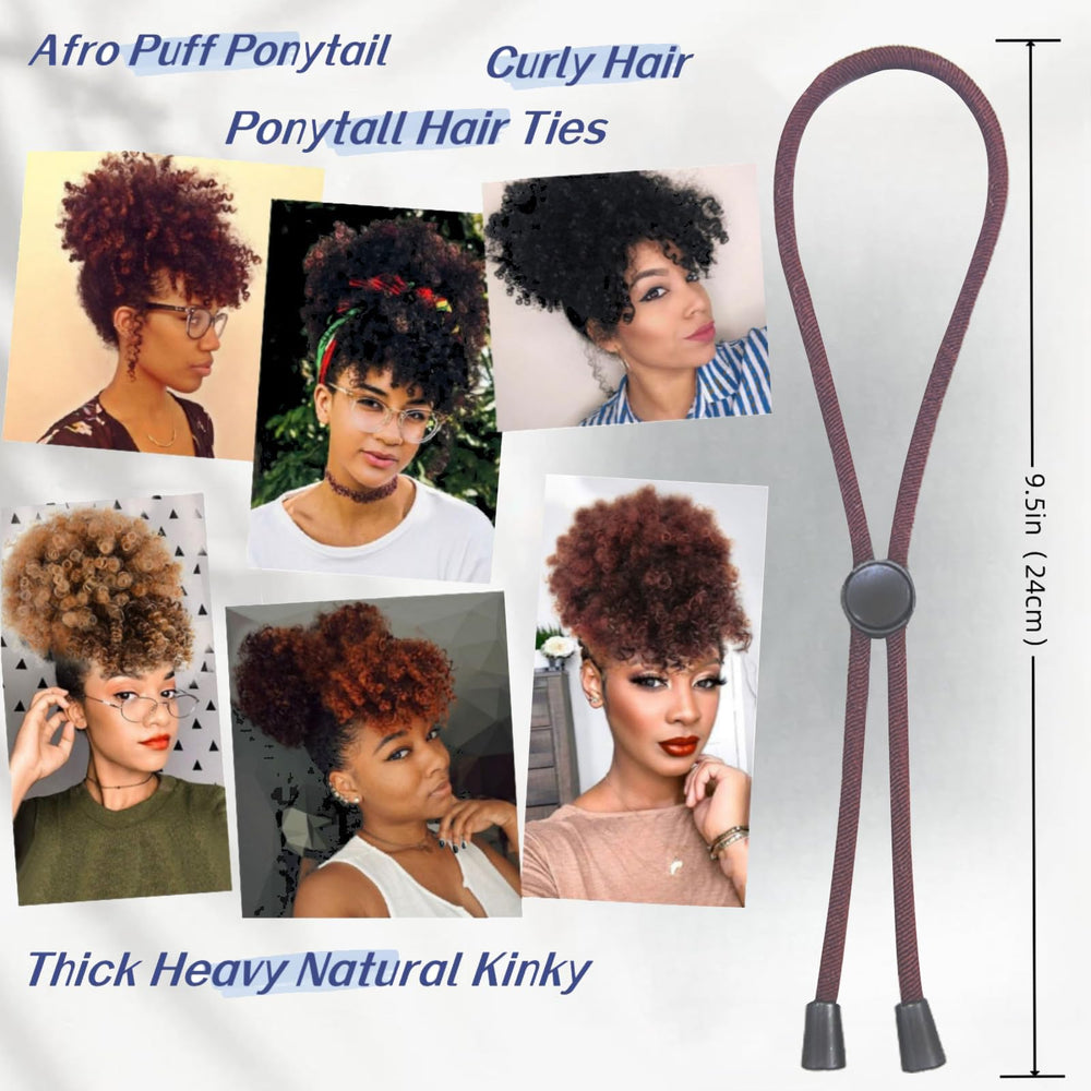 GJRR hair tie next to hand to show extra length and size compatibility