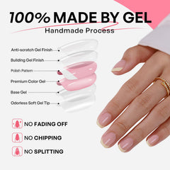 GJZEZ nails next to ruler showing short length and practical wearability benefit