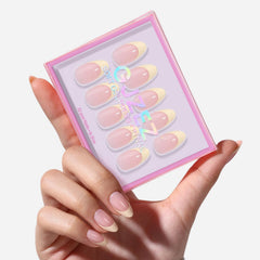 GJZEZ short almond manicure worn in lifestyle setting for versatile style