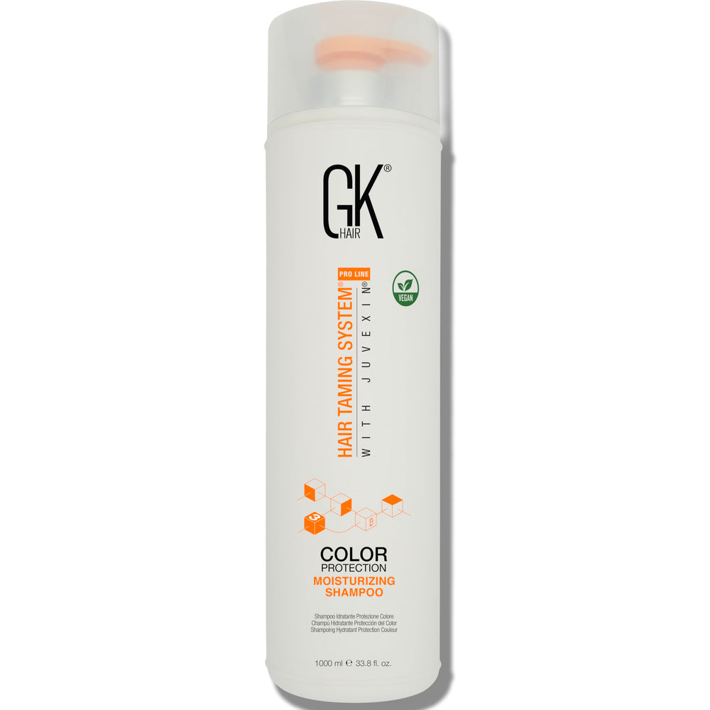 GK HAIR front bottle view showing salon-size 1L and benefit of deep hydration