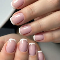 GLAMERMAID close-up of pink French tip highlighting salon shine