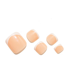 GLAMERMAID size comparison next to toes illustrating fit options and customization