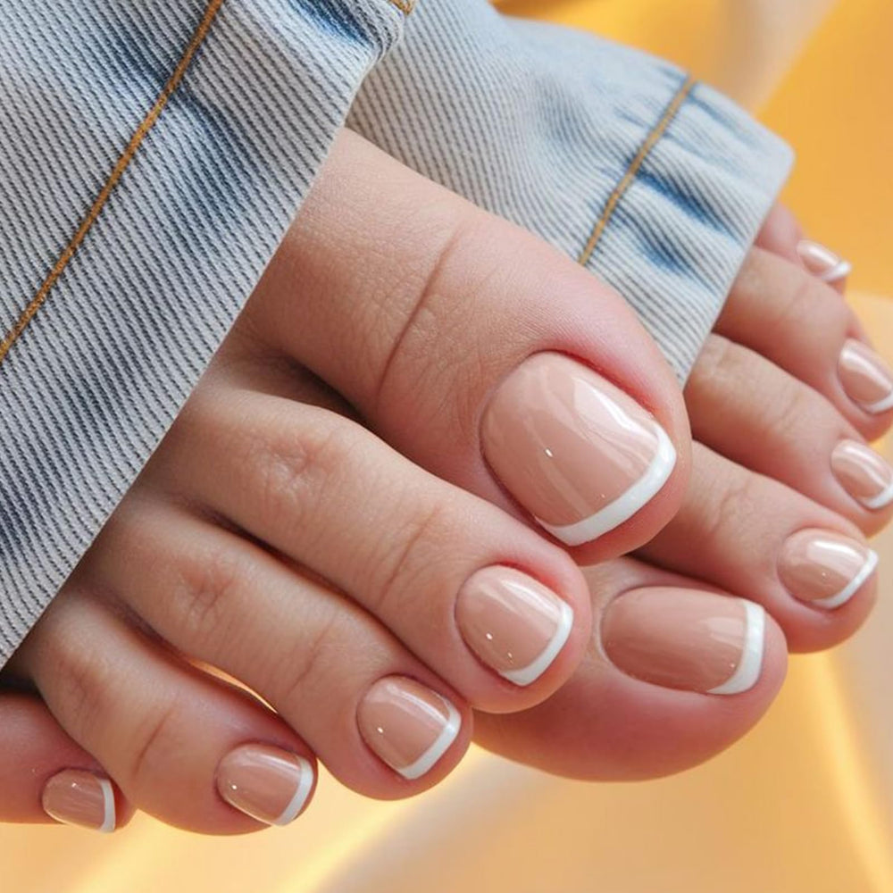 GLAMERMAID front packaging showing full press-on toenail kit and quick benefits