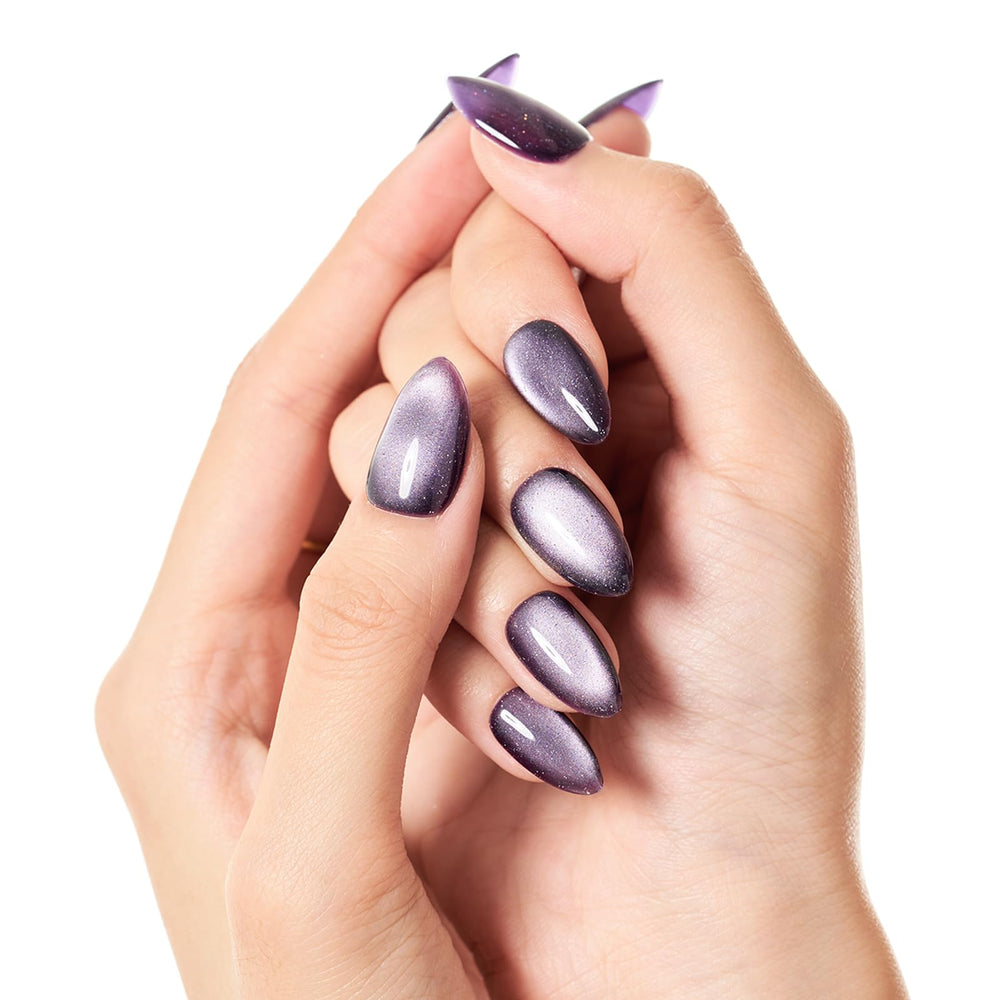 GLAMERMAID kit contents laid out with 24 nails and tools for easy at-home application benefit