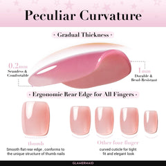 GLAMERMAID on-hand lifestyle photo showing bright pink nails for bold style