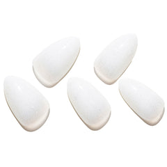 GLAMERMAID nails beside natural nails to show size and length comparison