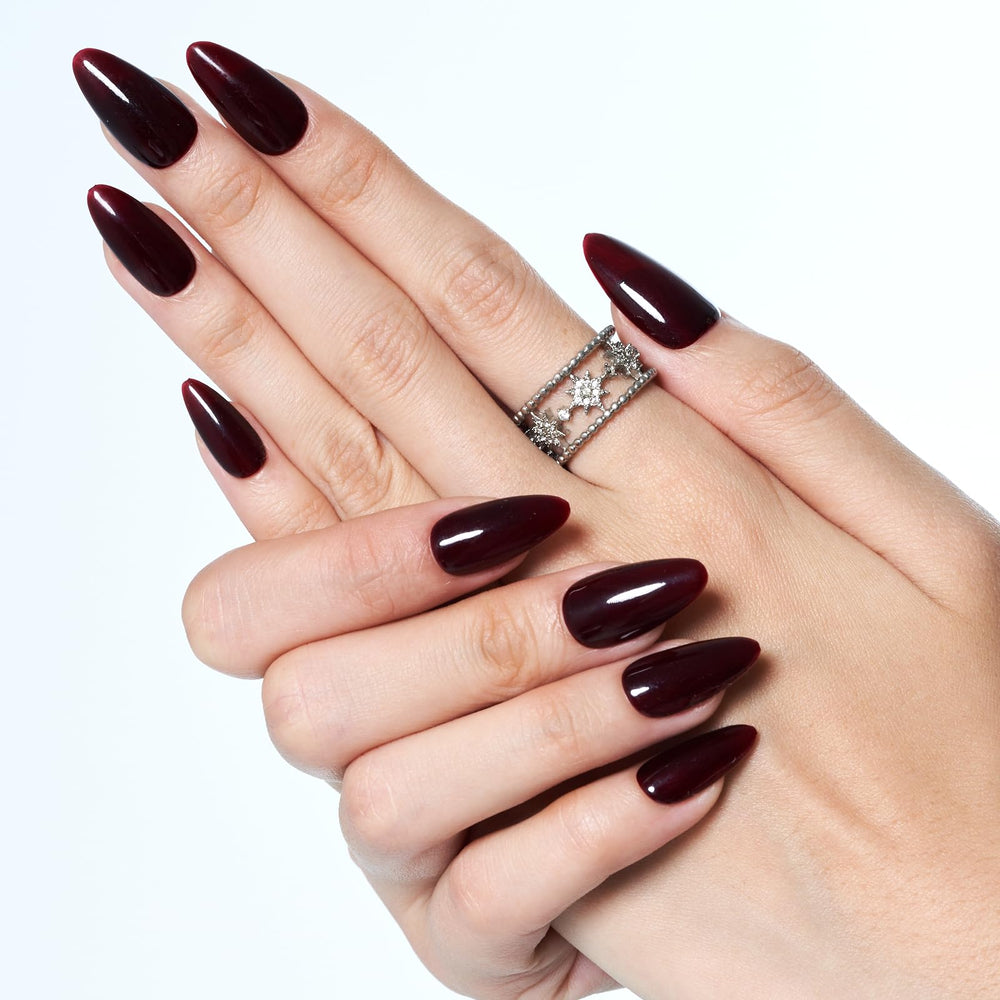 GLAMERMAID comparison stiletto versus almond for styling choice
