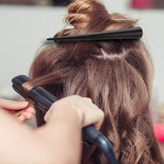GLAMFIELDS clips used by stylist sectioning hair for fast styling benefit