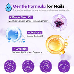 Glamonade after removal smooth nails showing gentle conditioning