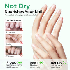 Glamonade before and after nails showing effective polish removal