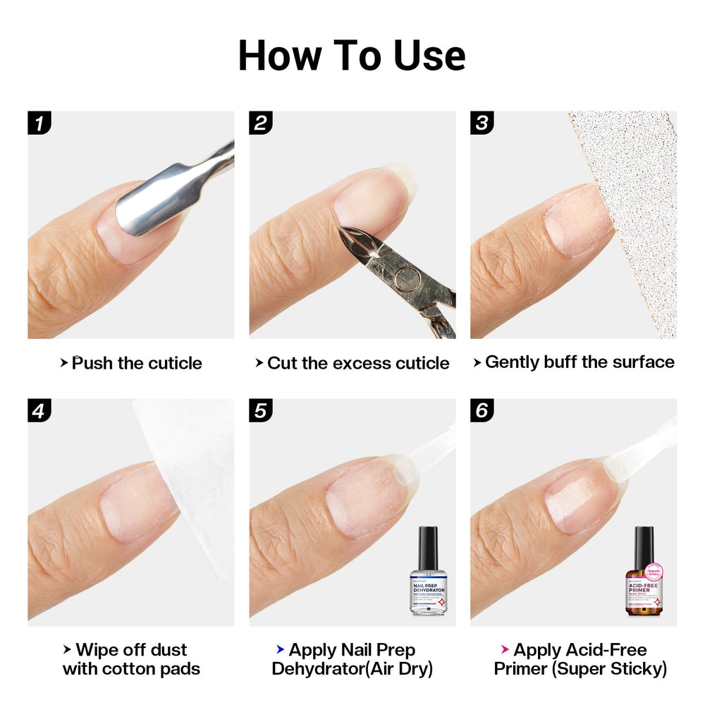 Before and after nail wear with Glamonade showing reduced lifting and longer wear