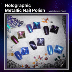 Glamonade cat-eye polish magnet effect creating a luminous stripe