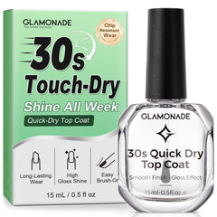 Glamonade front bottle showing clear top coat and branding for easy identification
