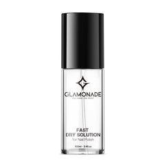 glamonade front packaging showing bottle and clear label for fast drying benefit