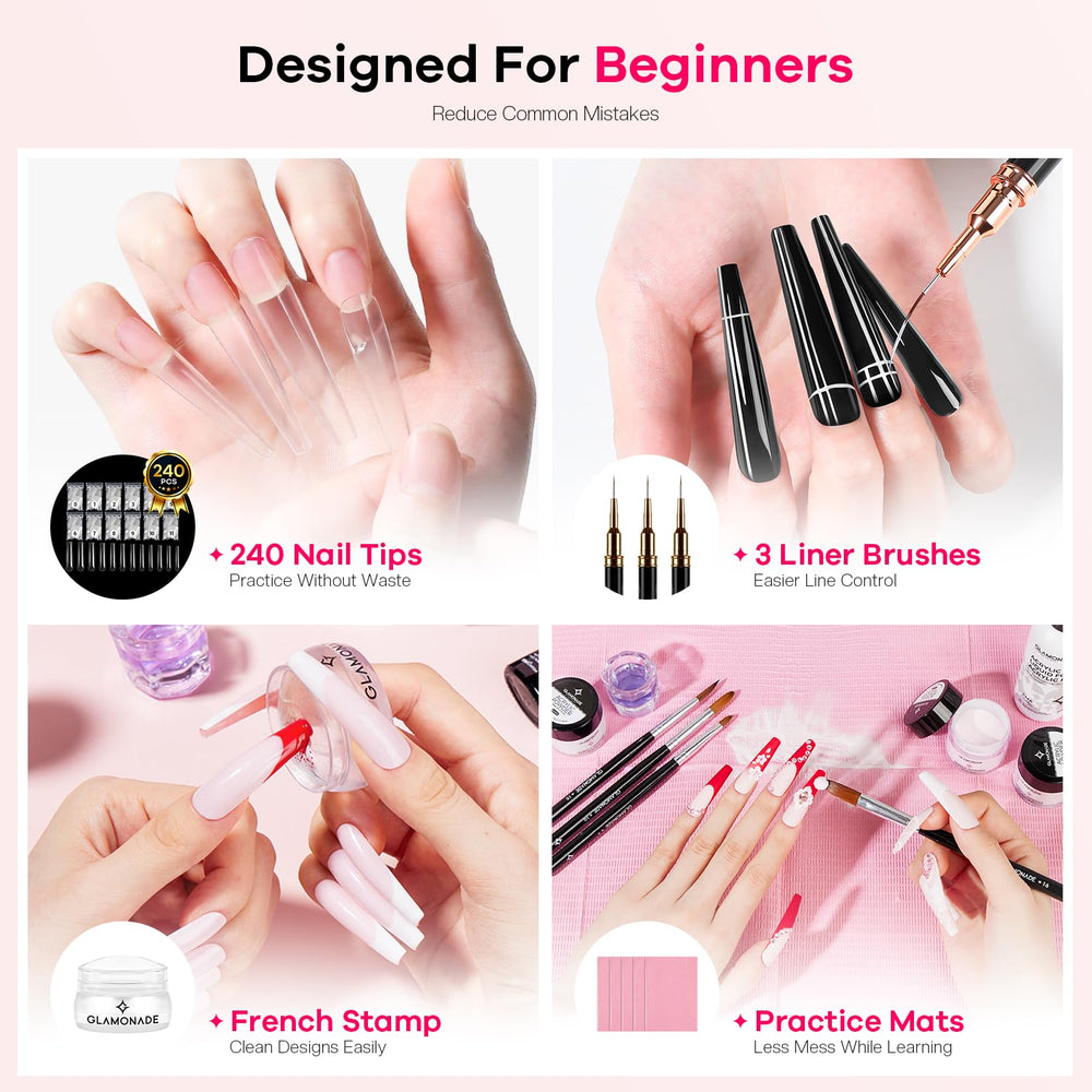 Glamonade glitters and rhinestones for creative nail accents