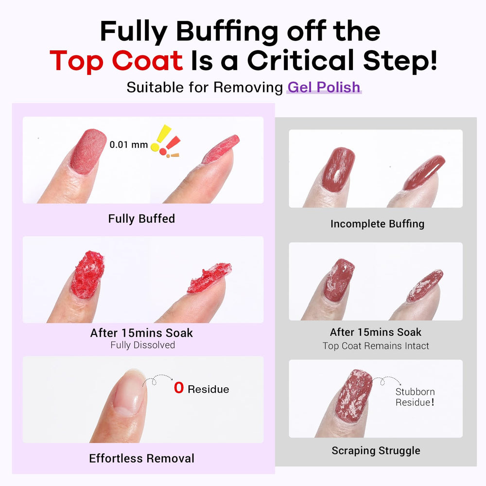 Glamonade applied in salon removing gel polish with clips and tools