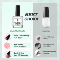 Glamonade being applied during a manicure for quick-dry convenience