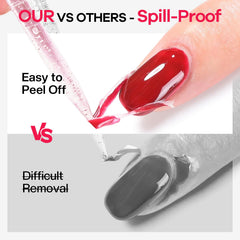 Glamonade applied on nail edge demonstrating clean protection