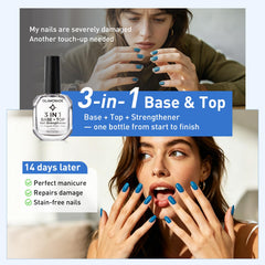 Glamonade applied on natural nails in lifestyle shot for a clean polished look