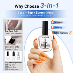 Glamonade strengthener layer close-up showing reinforced nail edge and protection