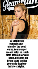 Gleamrain size comparison with natural fingers showing fit options and sizing benefit