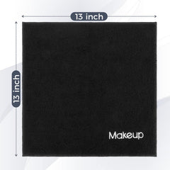 GLIMGLINT cloths arranged in bathroom travel kit illustrating portability and stain-resistant benefit